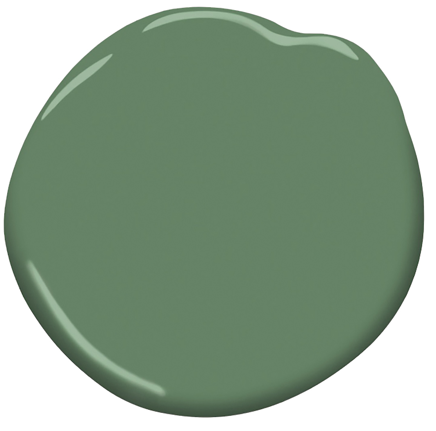 A green paint with a white background