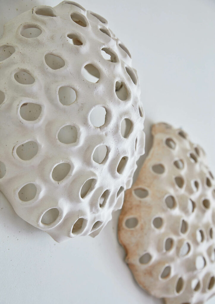 Ceramic sconces by Roig.