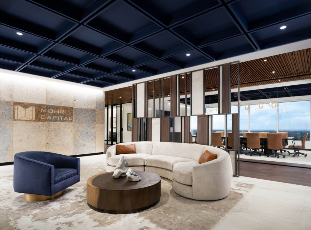 the reception area of Mohr Capital's Dallas headquarters