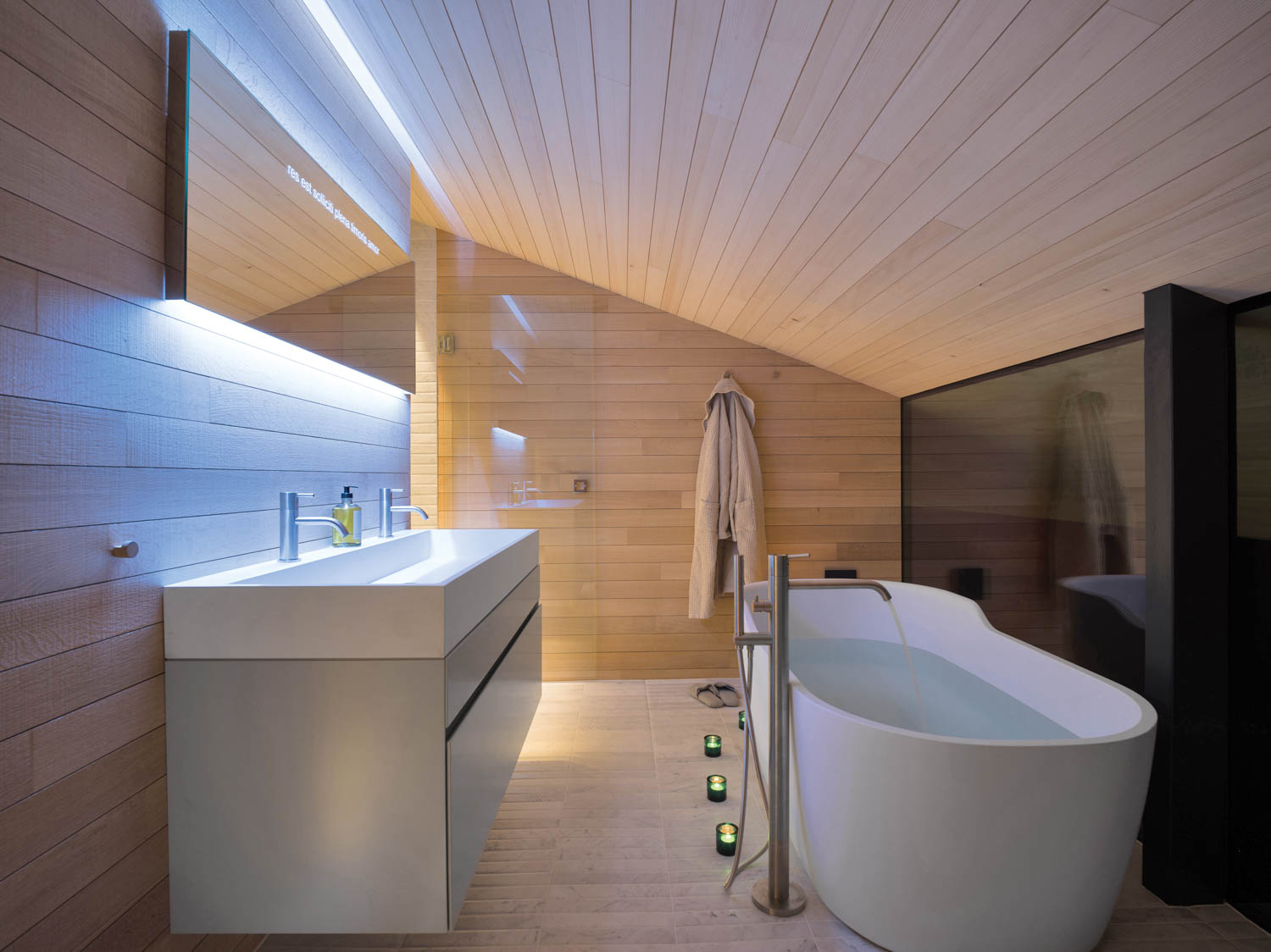 Snorre Stinessen bathroom interior of ski chalet lodge