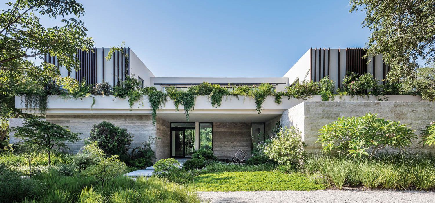 The ground level exterior features walls of Jerusalem stone.